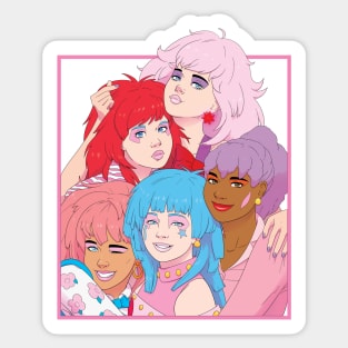 Rock N' Curl K-Jem and the Holograms Sticker